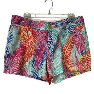 Lilly Pulitzer Callahan Shorts, Coral Reef Print size 14